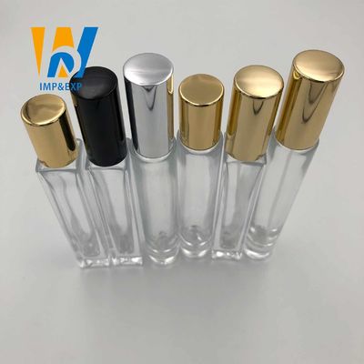 1ml 15ml 10ml Botol Bola Roller Kaca Bening Dengan Cap Emas Mini Parfum Rollerball Isi Ulang